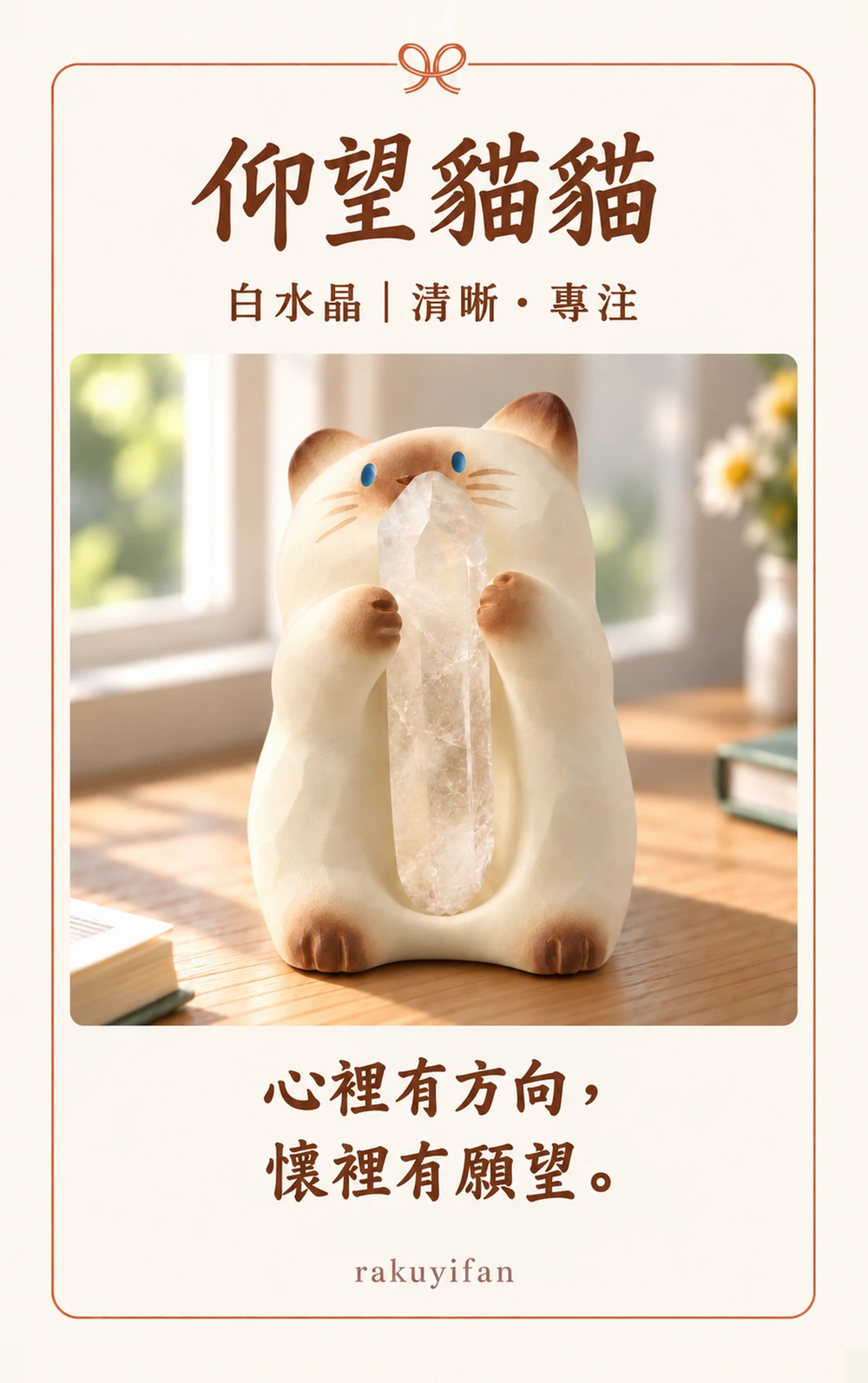 仰望貓貓收藏卡正面設計